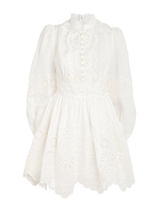 Zimmermann Dresses & Skirts - NWT Zimmermann Acacia Broderie Ivory Anglaise White Eyelet Lace Mini Dress